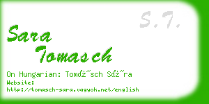 sara tomasch business card